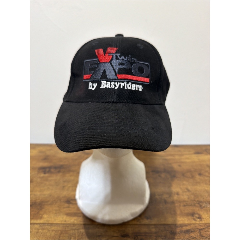Twin Expo by Easyriders Motorcycle Magazine Black Embroidered Cap Hat Adjustable